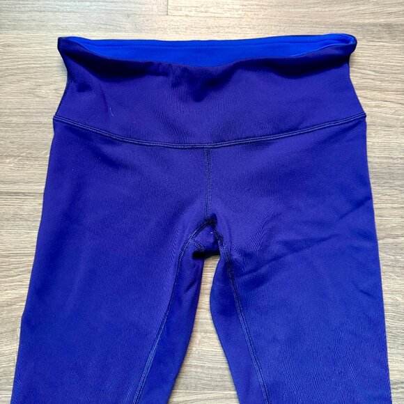 Lululemon Wunder Under Crop III (Reversible) Leggings - Blue - Picture 5 of 8